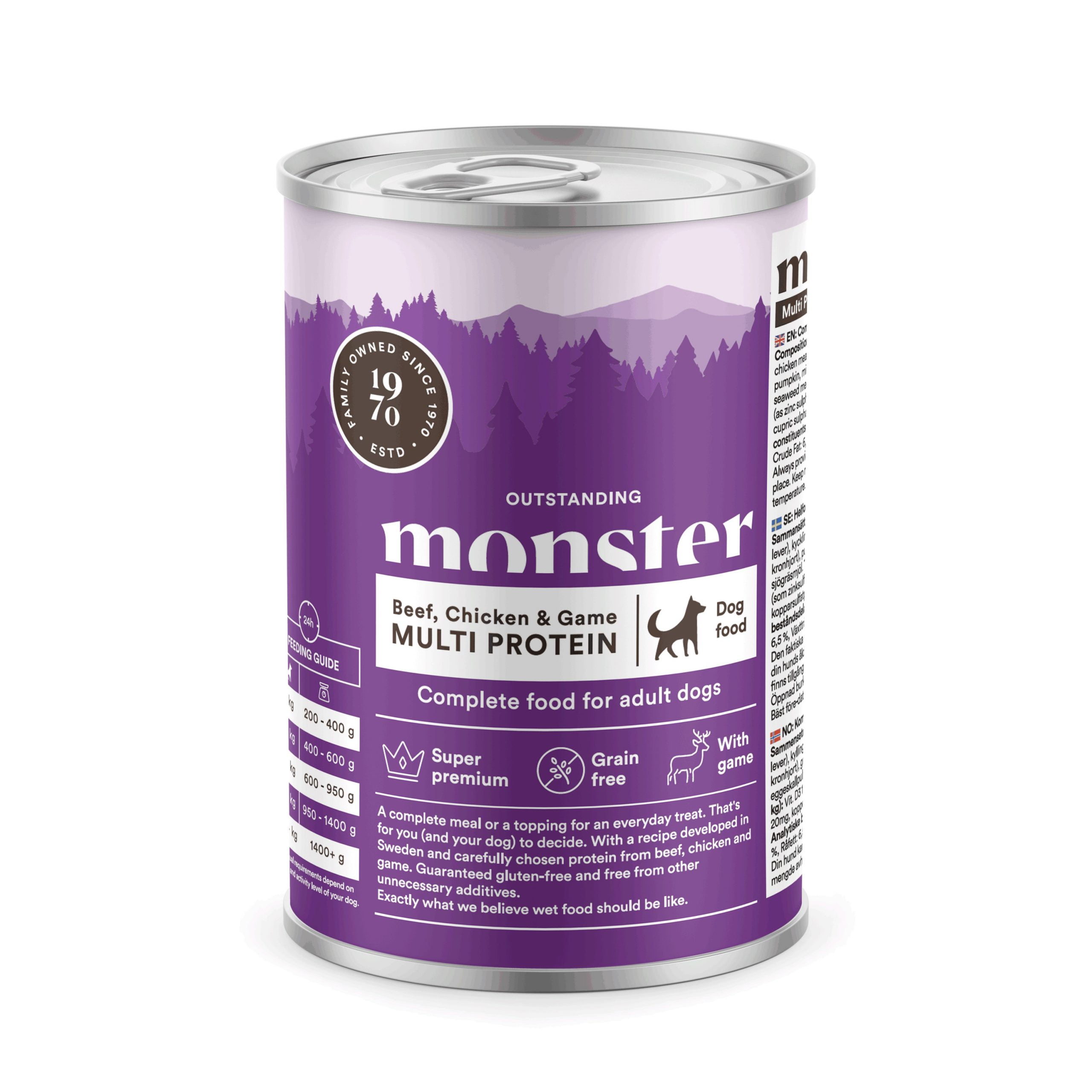 Monster Pet Food Multi Protein – Biff, kyckling och vilt